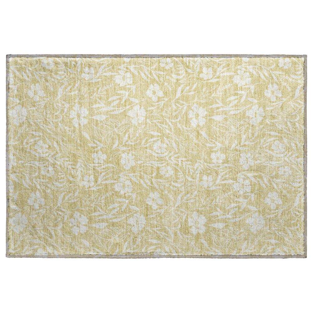 Dalyn Rug Company Soft Essentials Floral Wheat 2"6" x 3"10" Indoor/Outdoor Area Rug, , large