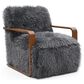 Furniture of America Neyra Long-Haired Accent Chair in Charcoal Gray, , large