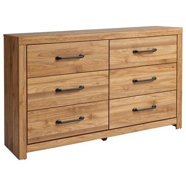Ashley Pasklyn 6-Drawer Dresser in Rich Honey Brown, , large