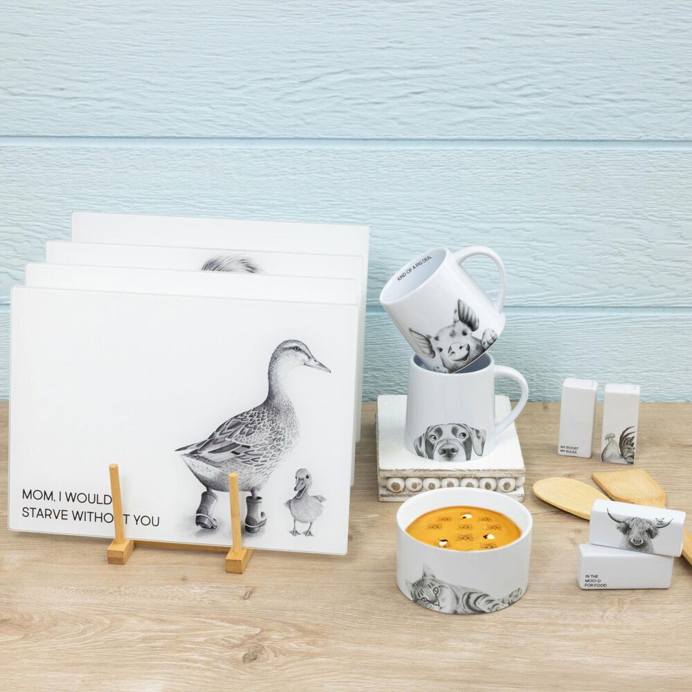 Pavilion Pig Deal 17 Oz Mug in Gray and White, , large