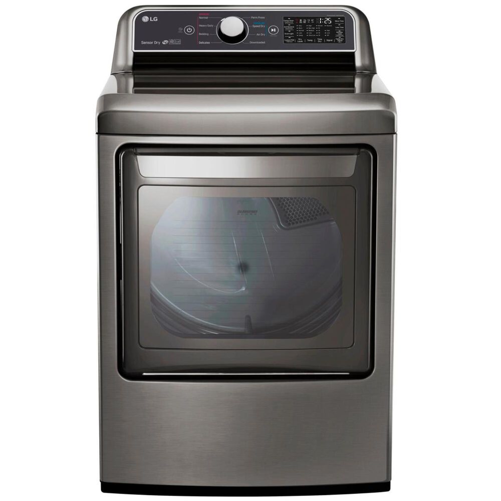 LG 7.3 Cu. Ft. Rear Control Top Load Gas Dryer in Graphite Steel , , large