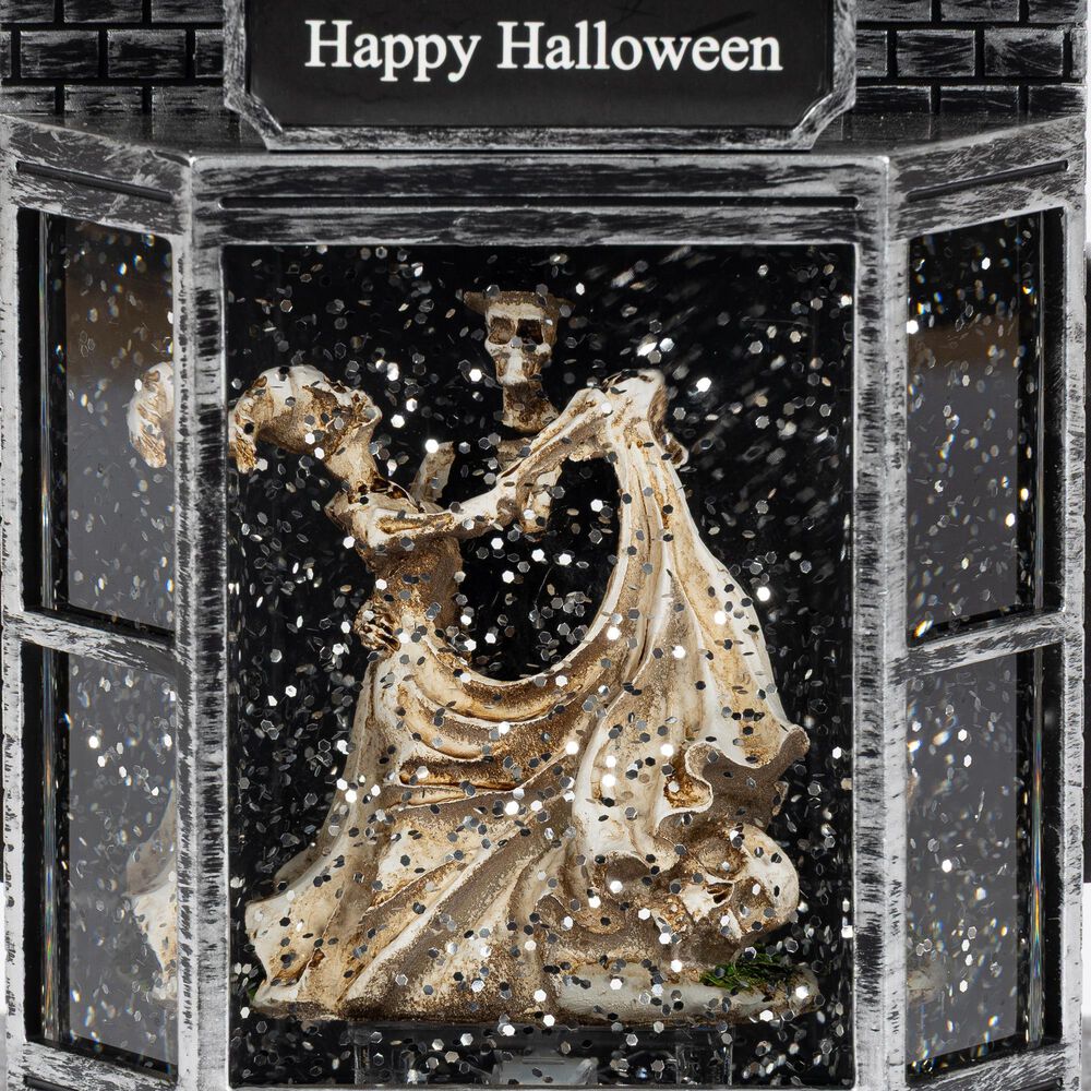 The Gerson Company 2-Piece Spinning Water Globe Halloween House Set, , large