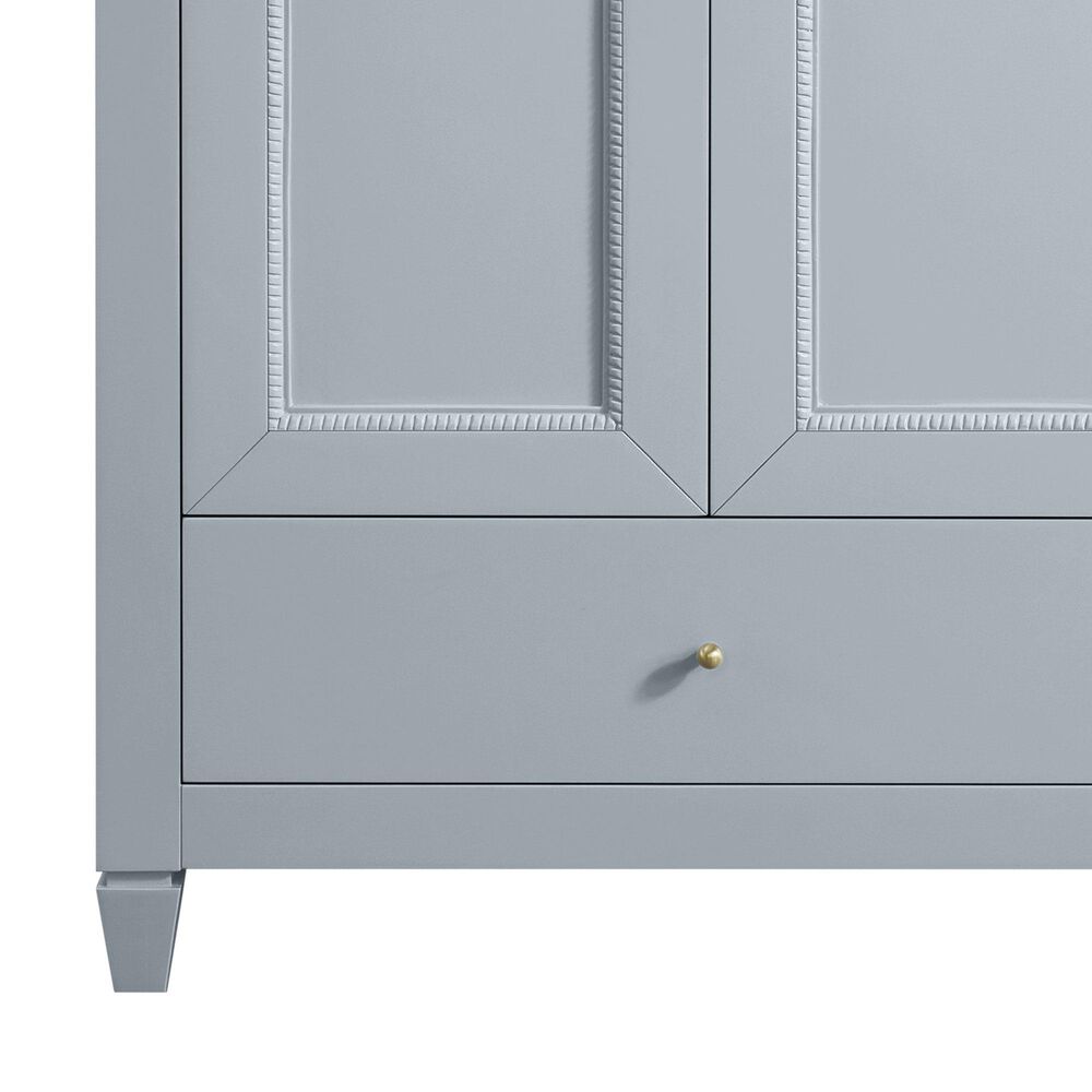 37B Claudine 30" Single Bathroom Vanity in Soft Blue with Glossy White Composite Stone Top and Backsplash, , large