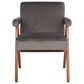 Safavieh Suri Arm Chair in Dark Grey Velvet, , large