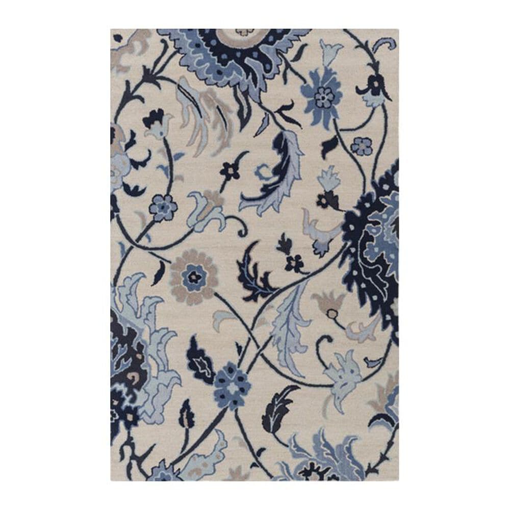 Surya Centennial CNT-1096 5" x 8" Black, Dark Blue and Khaki Area Rug, , large