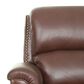 Chateau d"Ax 3-Piece Stationary Leather Living Room Set with Recliner in Red Brown, , large