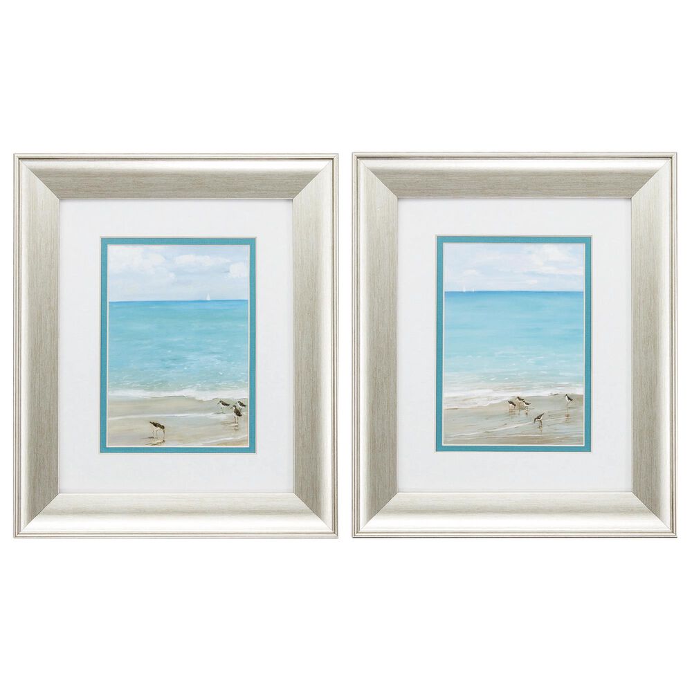 Propac Sunday at the Shore Wall Art in Turquoise (Set of 2), , large