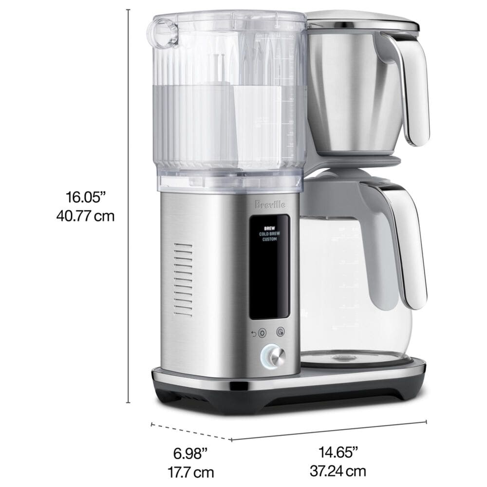 Breville Luxe Brewer 12-Cup Drip Coffee Maker with Glass Carafe in Brushed Stainless Steel, , large