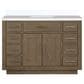 Lexora Home Abbey 48" Single Bathroom Vanity in Grey Oak with 2 cm White Quartz Top and Rectangular Sink, , large