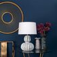 Splendor Living Yardfield Table Lamp in White and Blue, , large
