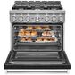 KitchenAid 36" Professional Dual Fuel Range in Imperial Black, , large