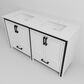 Lexora Home Ziva 60" Double Bathroom Vanity in White with 2 cm White Cultured Marble Top and Rectangular Sinks, , large