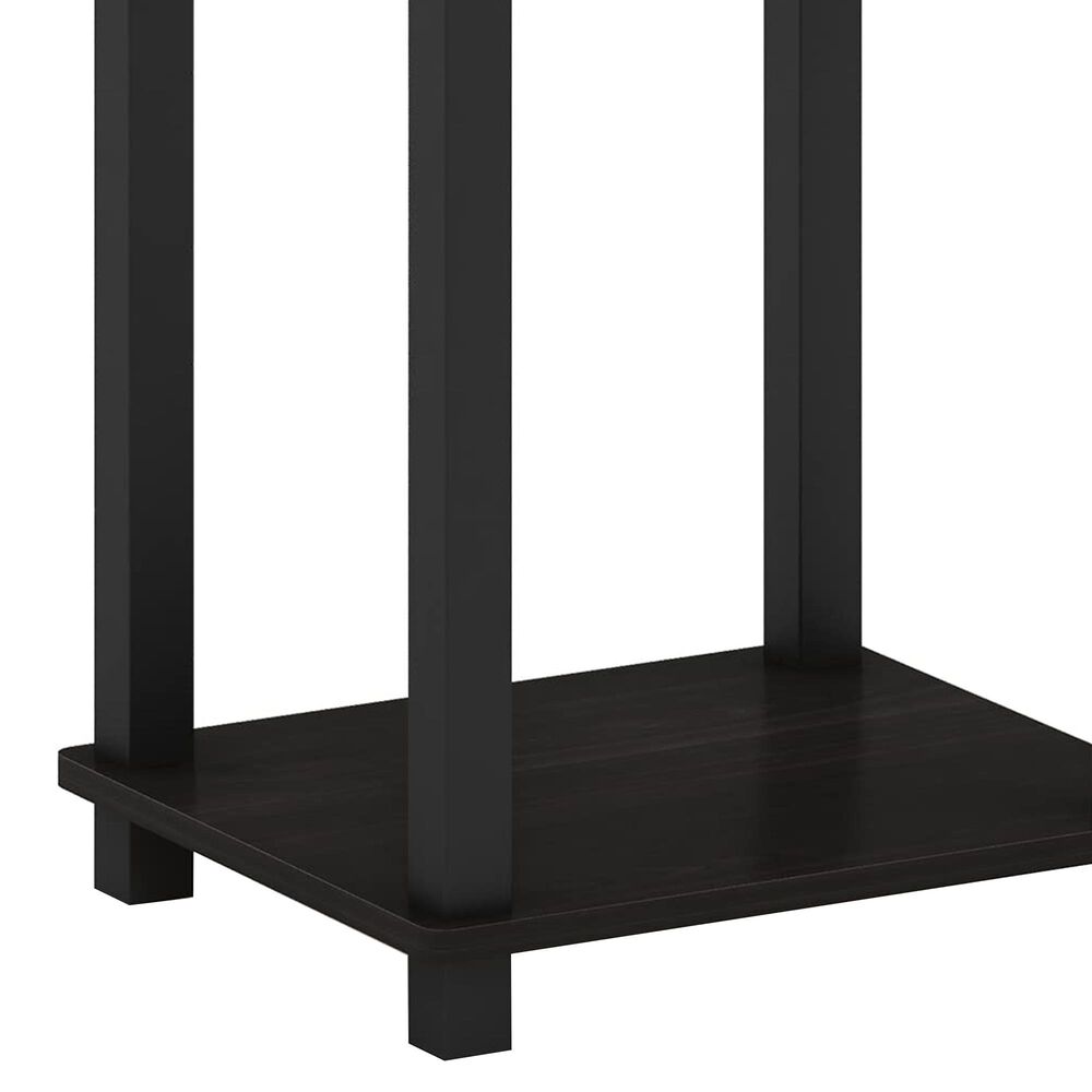 HOMLUX Simplistic 1-Tier End Table in Espresso and Black, , large