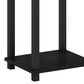 HOMLUX Simplistic 1-Tier End Table in Espresso and Black, , large