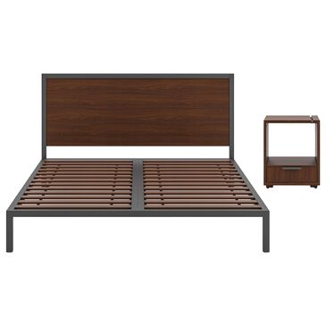 Homestyles Merge 2 Piece Queen Bed Set in Brown and Dark Gray, , large