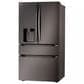 LG 28.6 Cu. Ft. 4-Door French Door with Dual Handles Refrigerator in Black Stainless Steel, , large