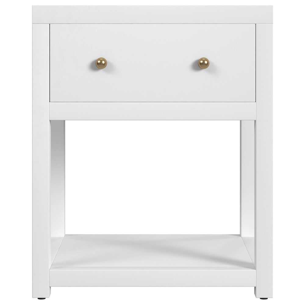 Butler Specialty Company Nora 1-Drawer 21" Nightstand in Smooth White, , large