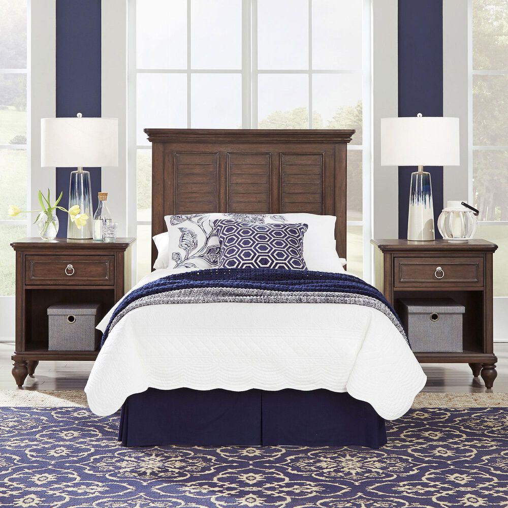 Homestyles Southport 3 Piece Twin Headboard Set in Distressed Oak, , large
