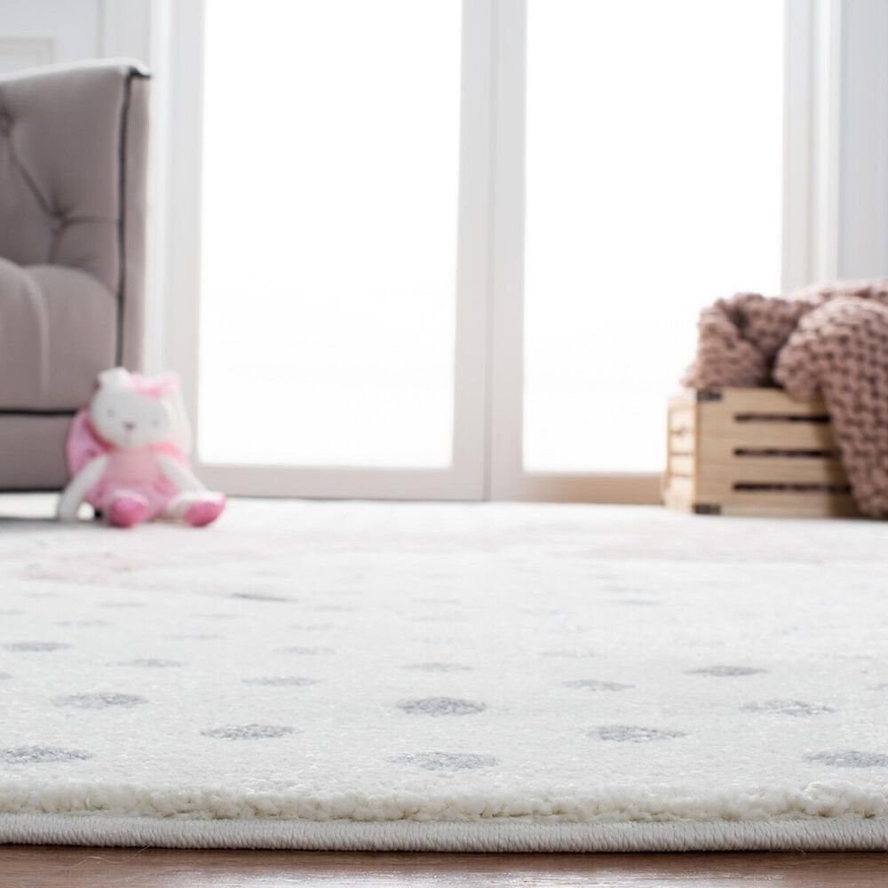 Safavieh Carousel 2&#39; x 8&#39; Ivory, Grey and Pink Kids Runner, , large