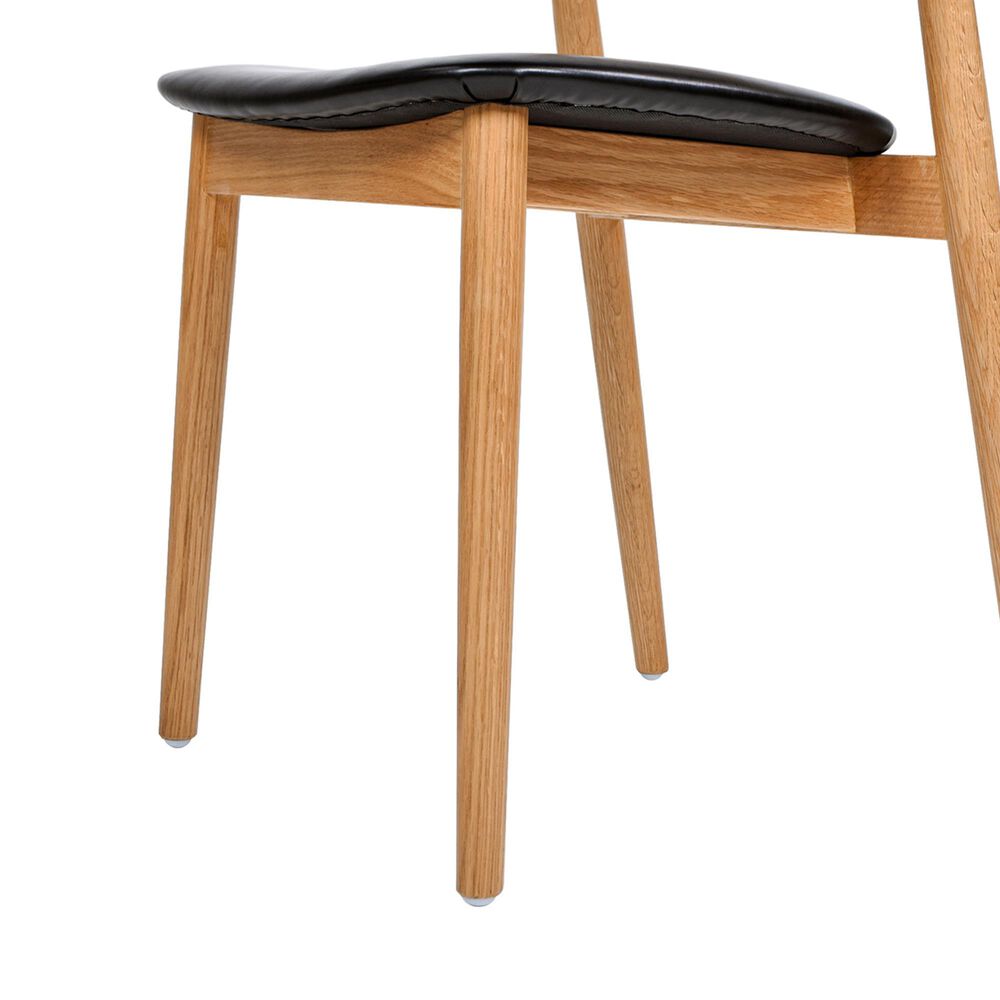 Jennifer Taylor Home Raven Side Chair with Black Cushion in Warm Natural Brown, , large