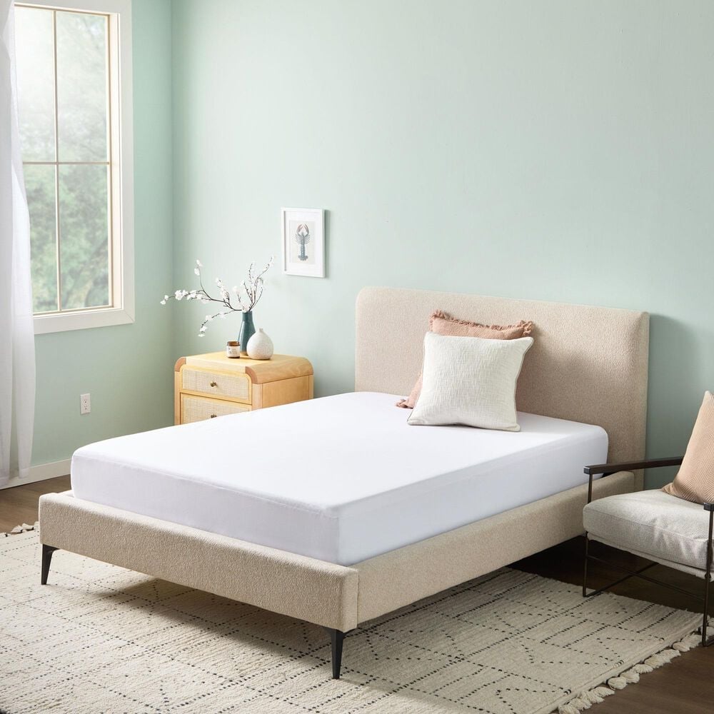 Malouf 5-Sided Premium Queen Mattress Protector in White, , large