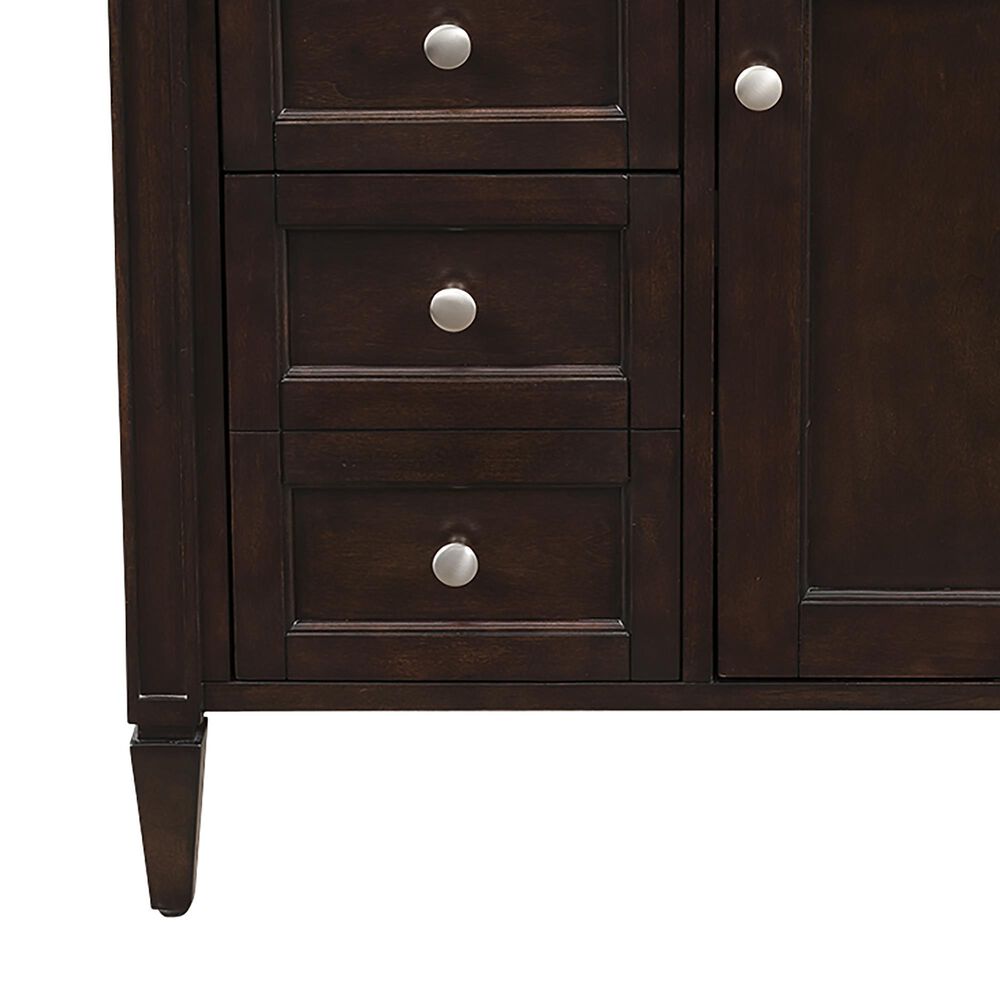 James Martin Vanities Brittany 30&quot; Single Bathroom Vanity in Burnished Mahogany with 3 cm Arctic Fall Solid Surface Top and Rectangle Sink, , large