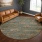 Dalyn Rug Company Aristo AR7 Teal 8" Round Area Rug, , large