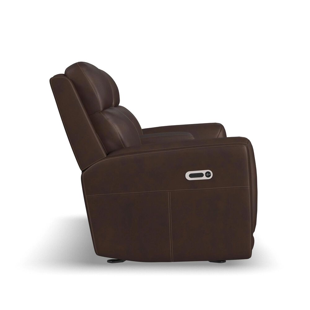 Flexsteel Alister Gliding Power Reclining Loveseat with Headrest and Lumbar in Burnt Umber, , large