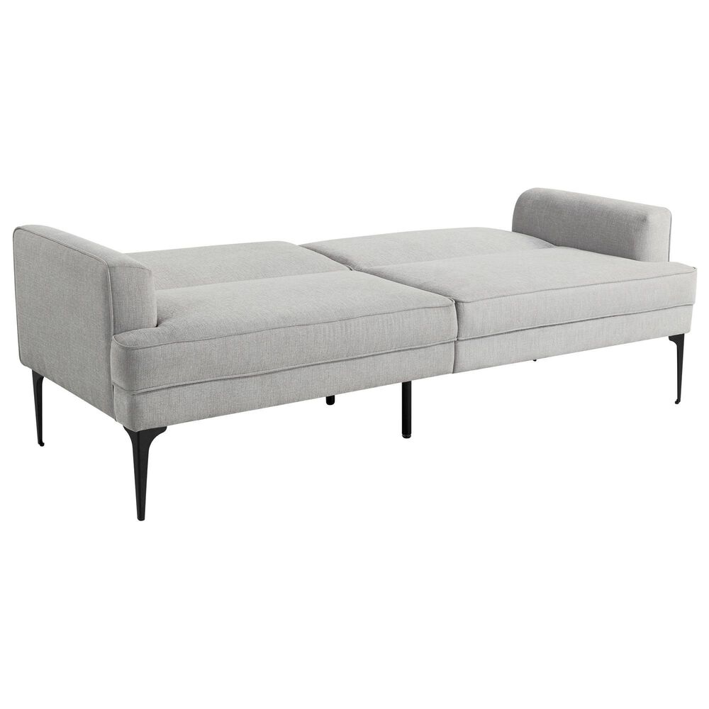 Lifestyle Solutions Paulie Convertible Sofa with Gray Cushion in Black, , large