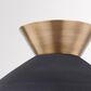 Troy Lighting Covina 11" 1-Light Flush Mount in Patina Brass and Ceramic Black, , large