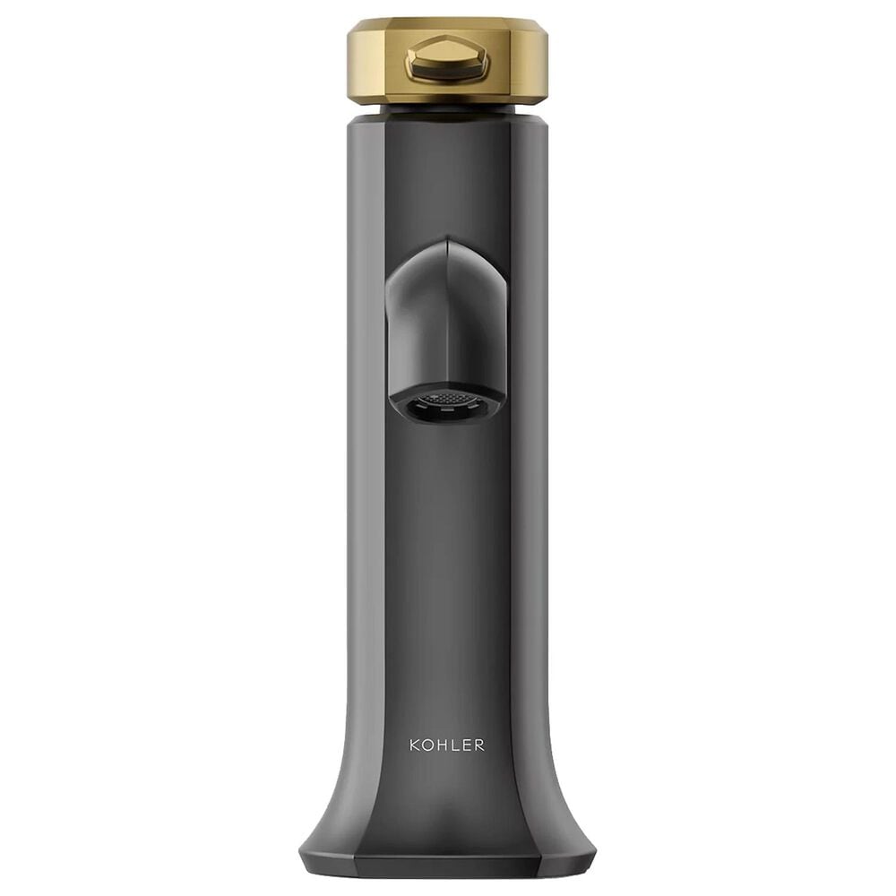 Kohler Occasion Single-Handle Bathroom Sink Faucet in Matte Black and Brushed Moderne Brass, , large