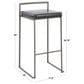 Lumisource Fuji Stackable Barstool with White Faux Leather in Gold (Set of 2), , large