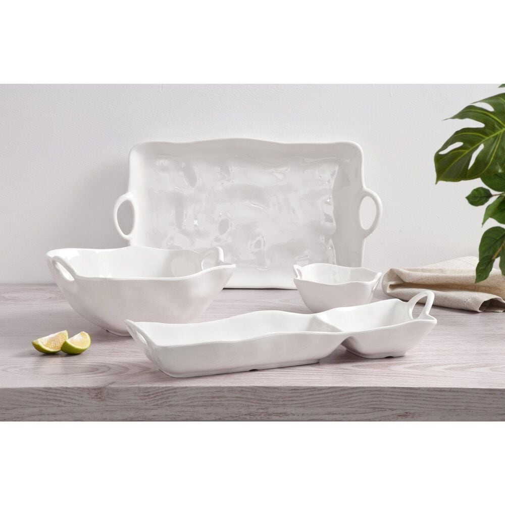 Pampa Bay Ivy Medium Bowl in White, , large