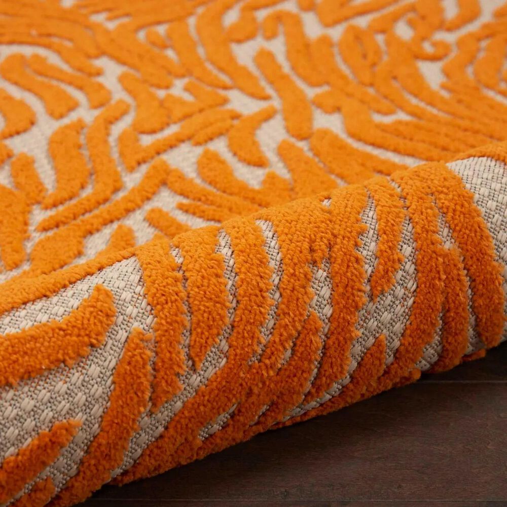 Nourison Aloha 2&#39;8&quot; x 4&#39; Orange Indoor/Outdoor Area Rug, , large