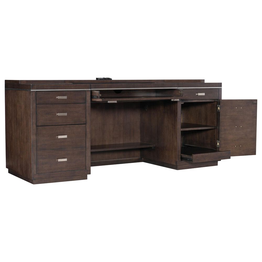 Hooker Furniture House Blend Credenza with Hutch in Dark Roast, , large