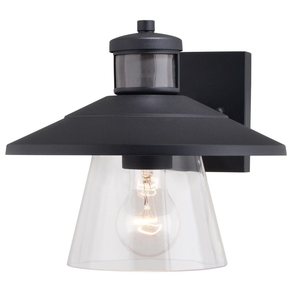 Vaxcel Westport 1-Light Outdoor Motion Sensor Wall Sconce in Textured Black, , large