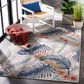 Safavieh Cabana CBN451F 8" x 10" Grey and Navy Indoor/Outdoor Area Performance Rug, , large