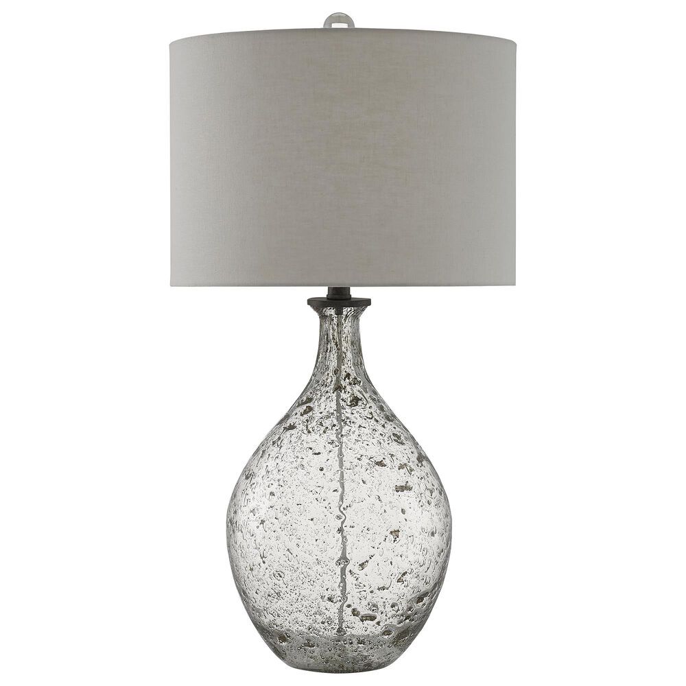 Currey And Company Luc Table Lamp in Clear Speckled and Steel Gray, , large