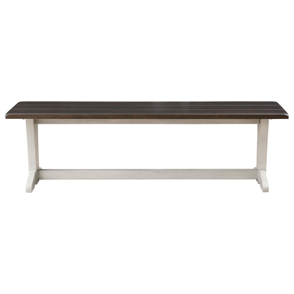 Ashley Darborn 62&quot; Bench in Light Gray and Brown Cherry, , large