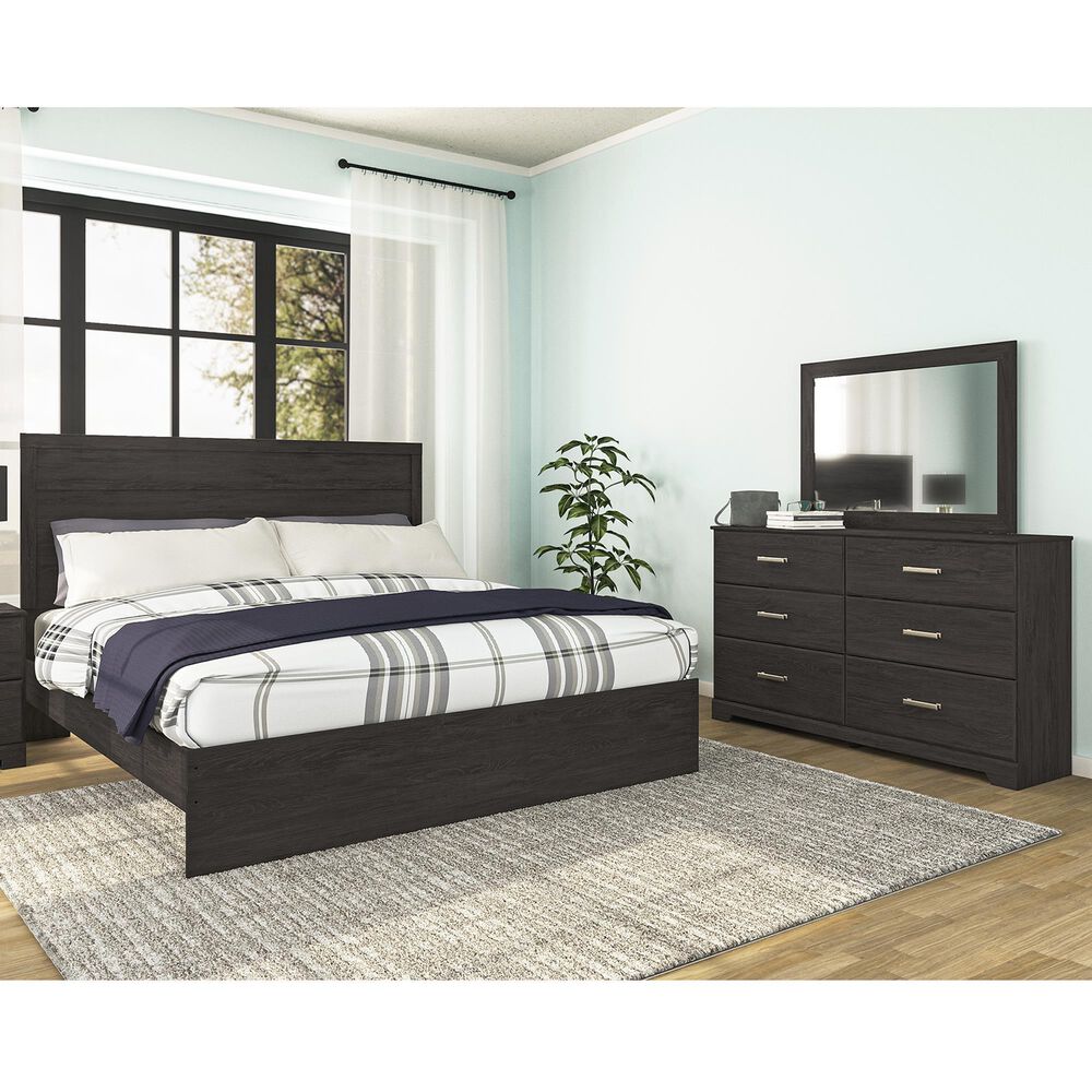 Ashley Belachime 3 Piece King Bedroom Set in Dark Charcoal, , large