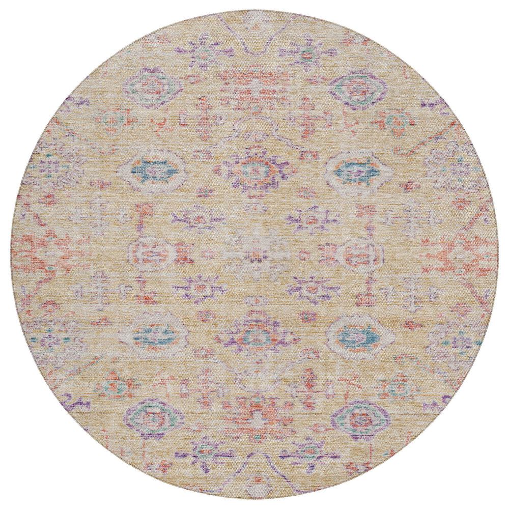 Dalyn Rug Company Solace SL10 8" Round Peach Area Rug, , large
