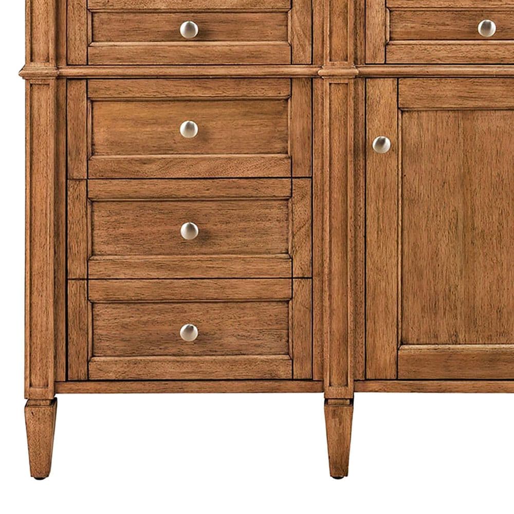James Martin Vanities Brittany 30&quot; Single Bathroom Vanity in Saddle Brown with Single Hole 3 cm White Zeus Quartz Top and Rectangular Sink, , large