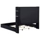 Coaster Tisdall and Lucia 3-Piece Eastern King Bedroom Set in Black and Chrome, , large