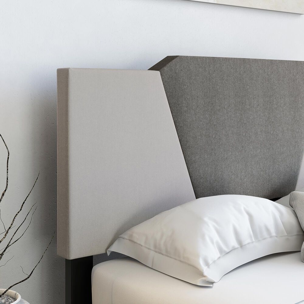 Accent Tuscany Full Upholstered Bed in Brown and Taupe, , large