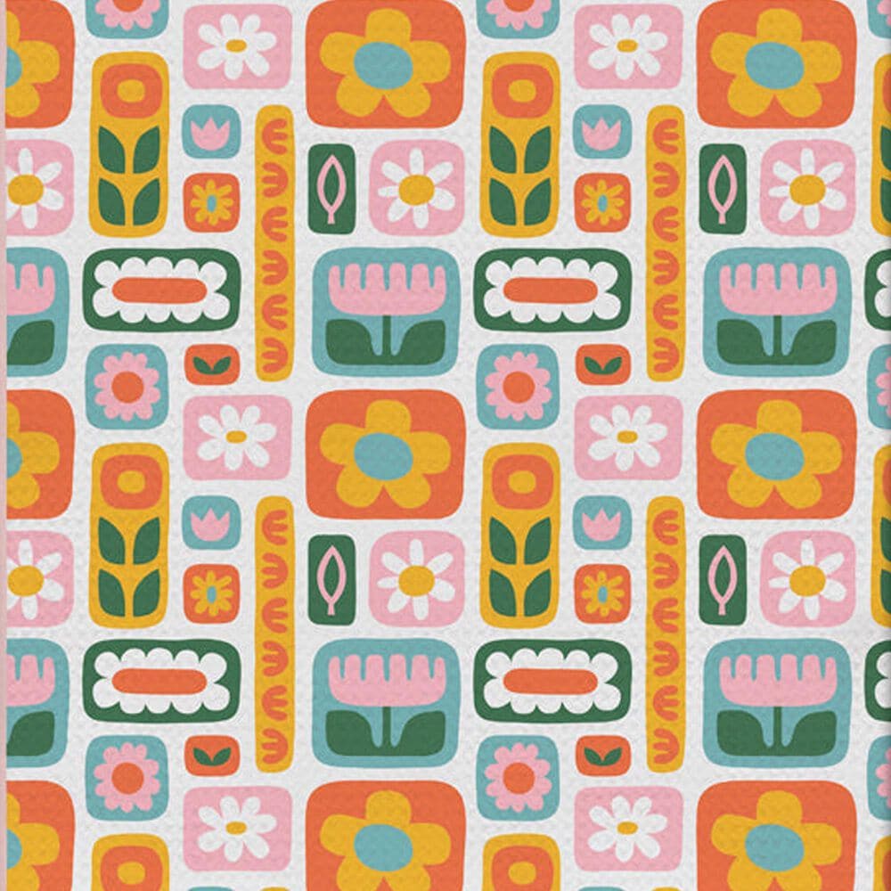 Werkshoppe Daisies and Rainbows Microfiber Towel in Multicolor, , large