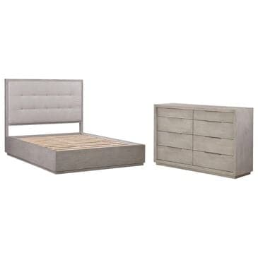 Urban Home Oxford Mineral Queen Bed and Dresser in Gray, , large