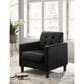 HOMLUX Tufted Back Accent Arm Chair in Black, , large