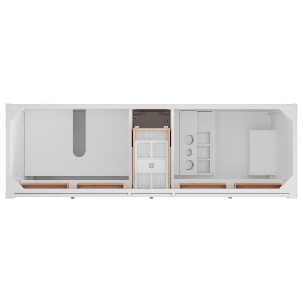 James Martin Bellshire 72" Double Bathroom Vanity in Bright White with 3 cm Siberian Silestone Top, Rectangular Sinks and FreePower Wireless Charger, , large