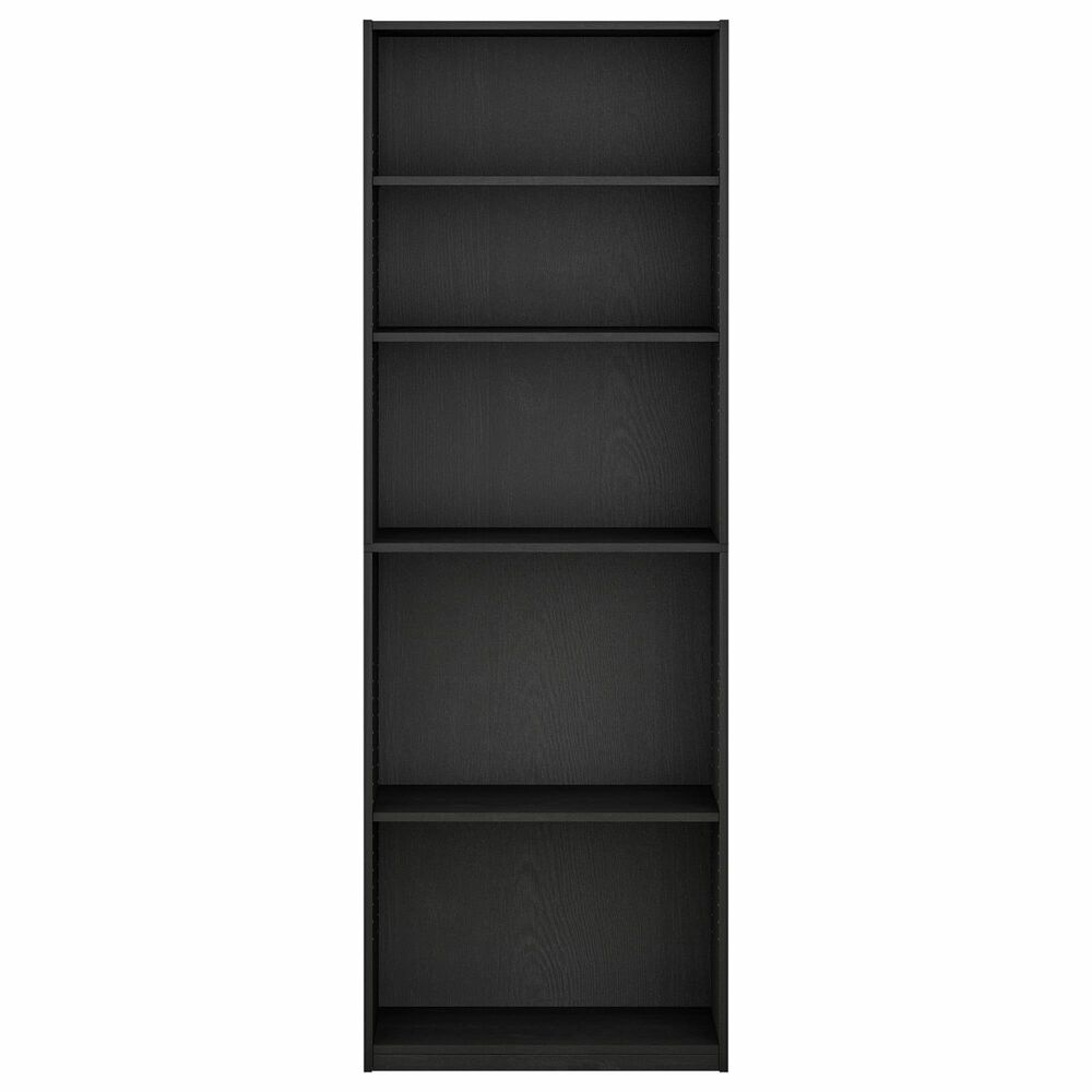 HOMLUX 5-Tier Display Bookshelf with Adjustable Shelves in Blackwood, , large