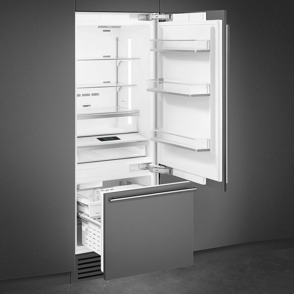 SMEG 16.42 Cu. Ft. Built-In Bottom Mount Refrigerator in Panel Ready, , large
